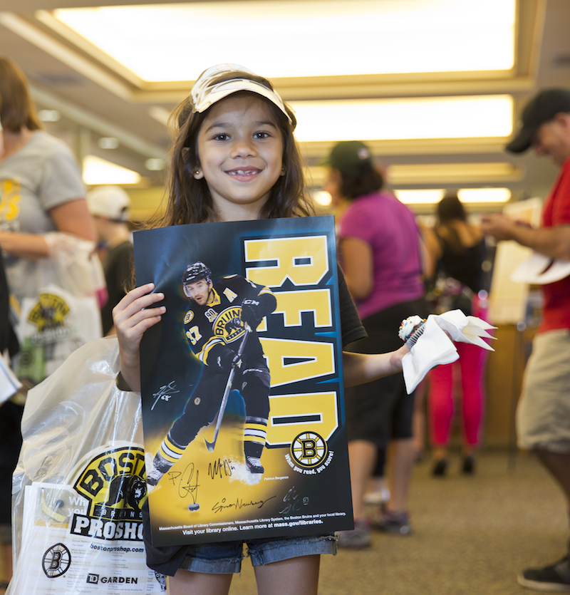 Summer Reading Program participant at a Blades event
