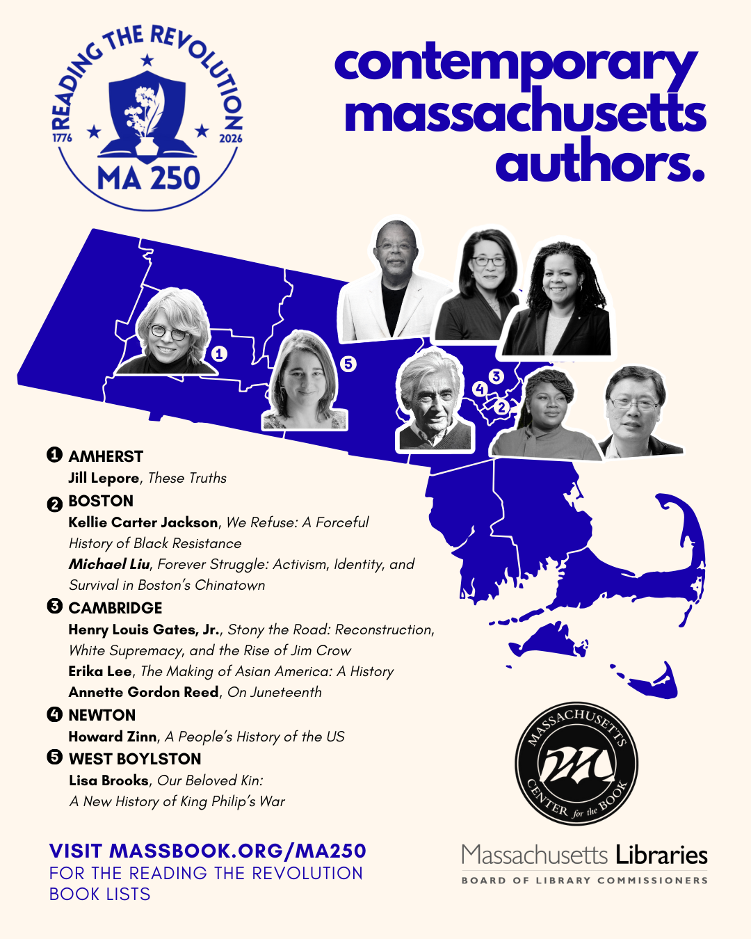 Image promoting flyer with contemporary MA authors